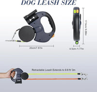Dual Pet Leash Retractable Reflective Lead 360 Swivel Double Dog Walking Leash